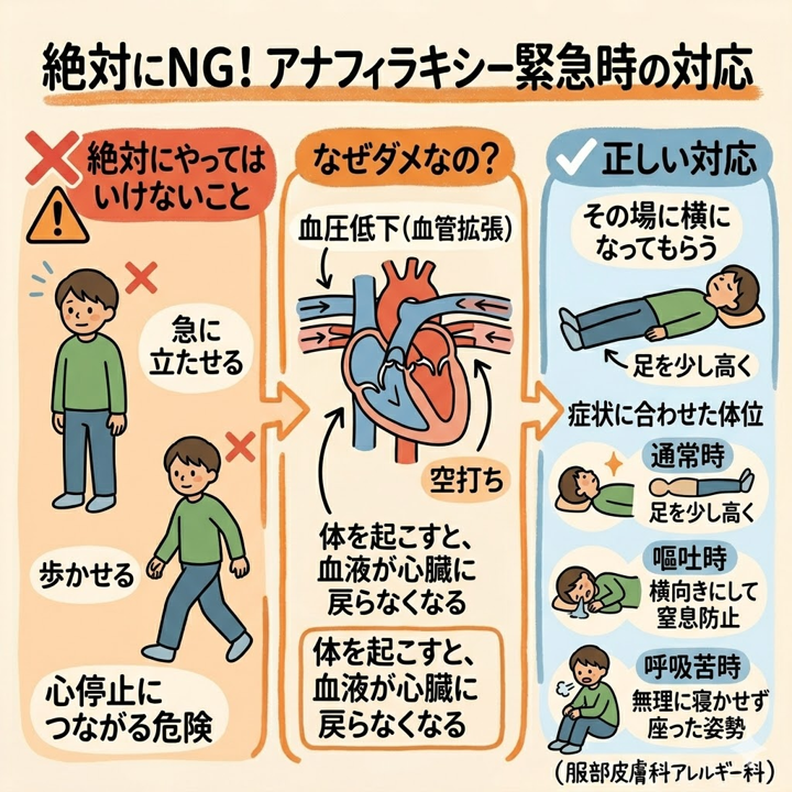 アナフィラキシーショック緊急時の対応