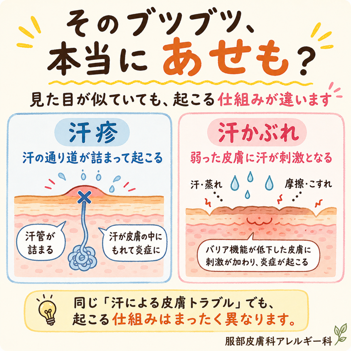 そのぶつぶつ本当にあせも？