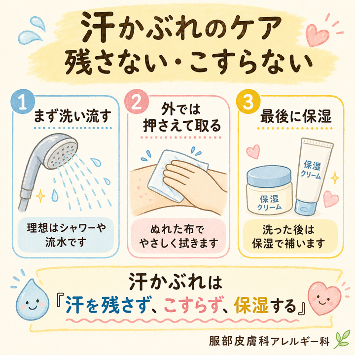 汗かぶれのケア